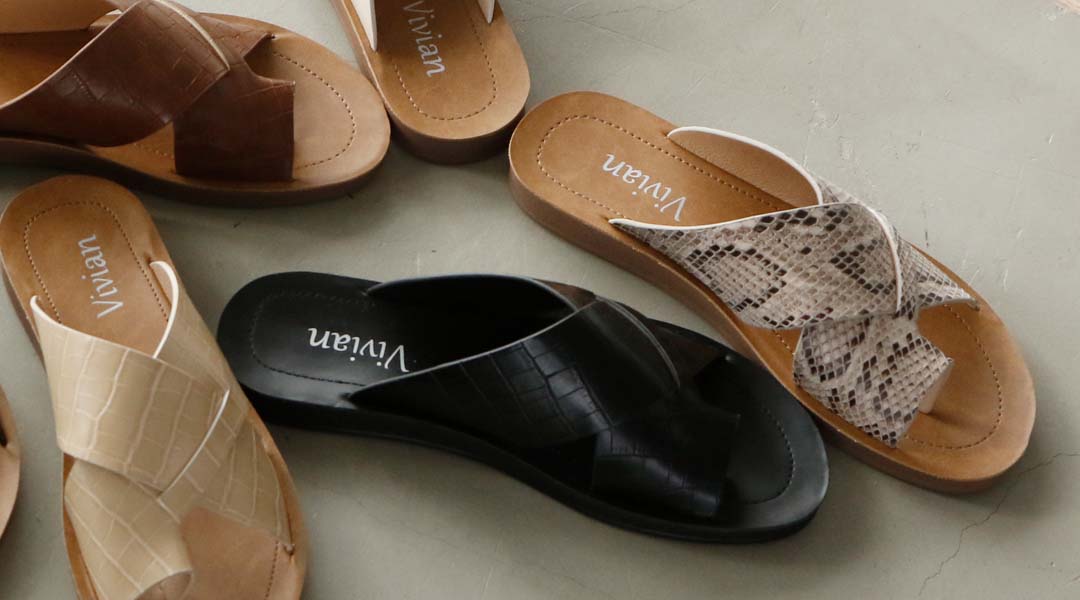 クロスデザイントングカジュアルコンフォートサンダル