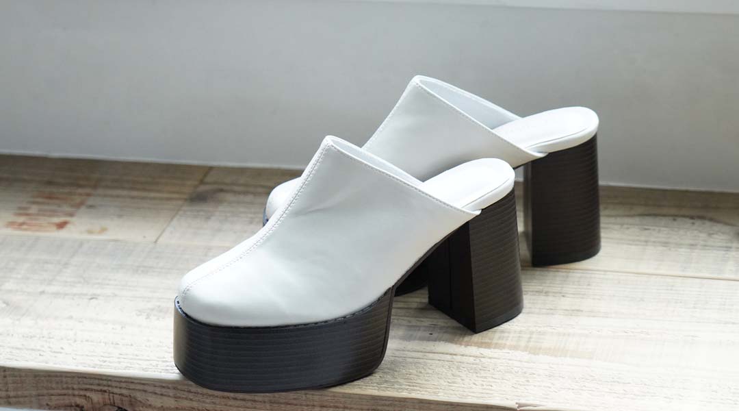 厚底プラットフォームサボ風ミュール
