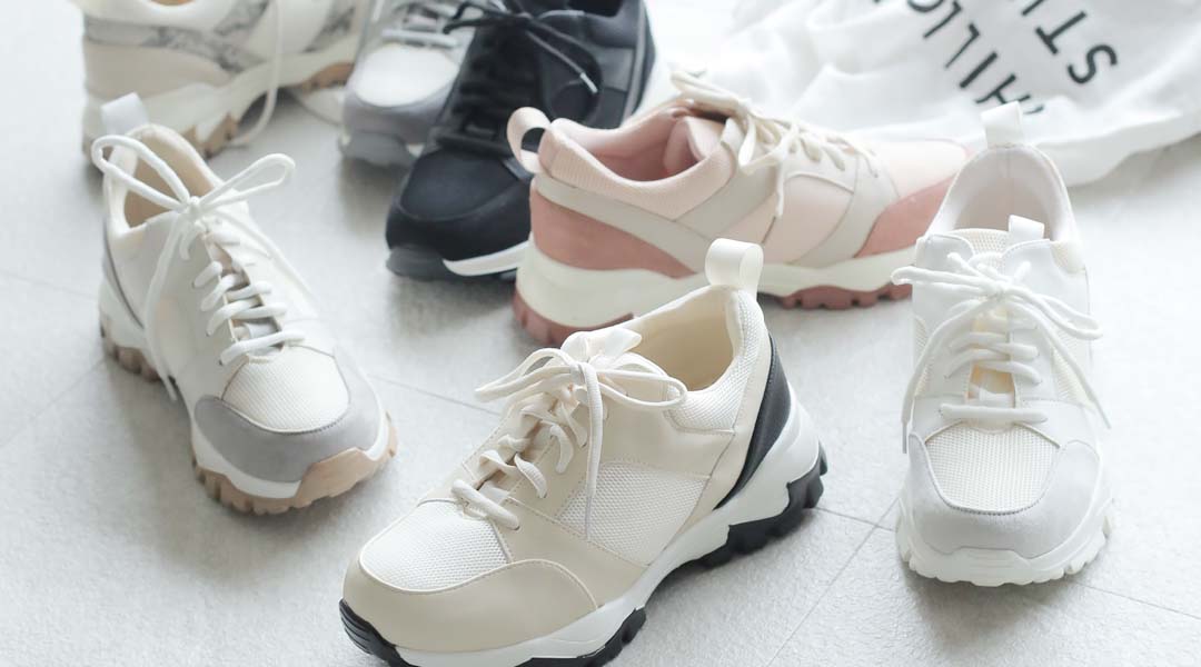 メッシュコンビレースアップダッドスニーカー
