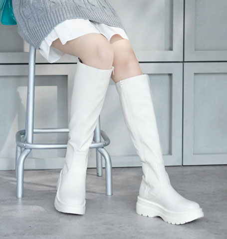 厚底ロングブーツ