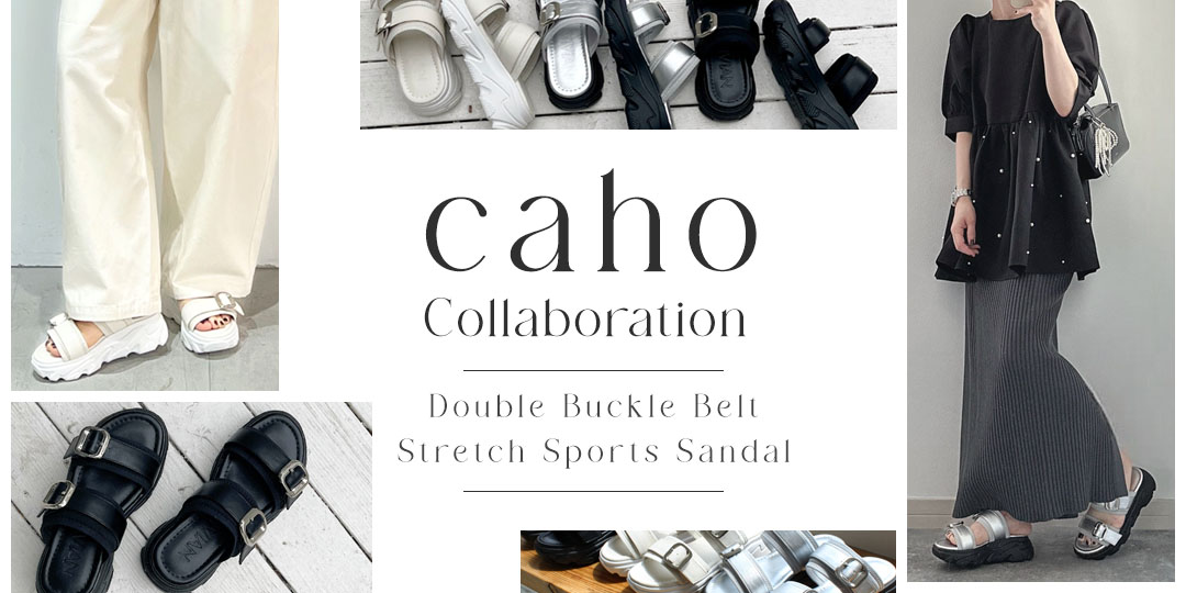 caho,コラボレーション,厚底スポーツサンダル,小柄,21.5㎝,小足