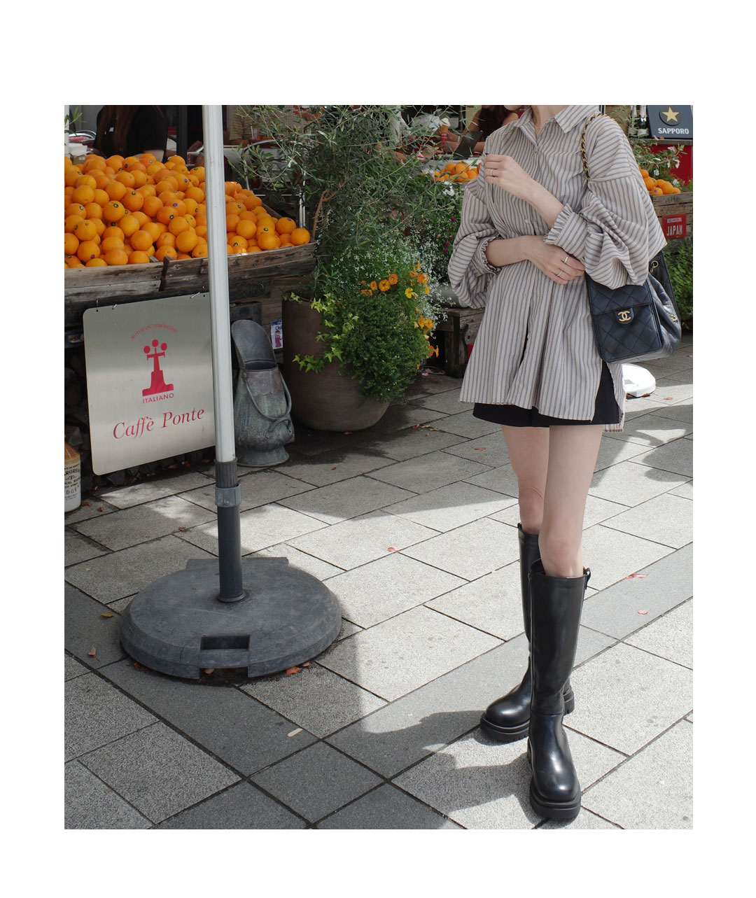 kanna,コラボ,コラボレーション,厚底トラックソールサイドゴアロングブーツ,ロングブーツ