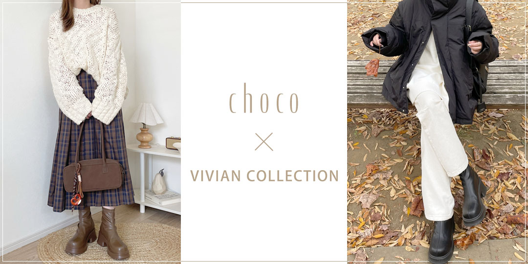 choco,コラボレーション,厚底バックファスナーストレッチショートブーツ
