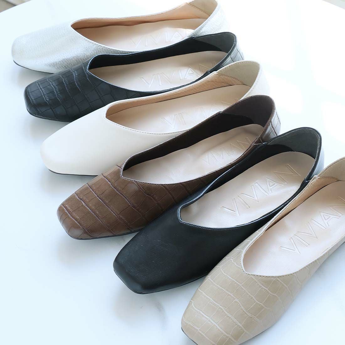 2026年春再販】スクエアトゥVカットバブーシュ ｜靴・レディース