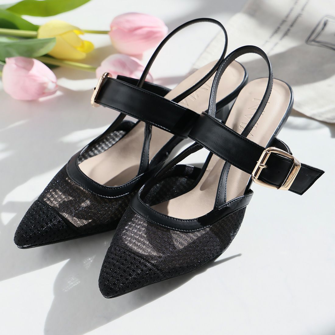 2026年春新色追加】ポインテッドトゥバックルベルトバックストラップ