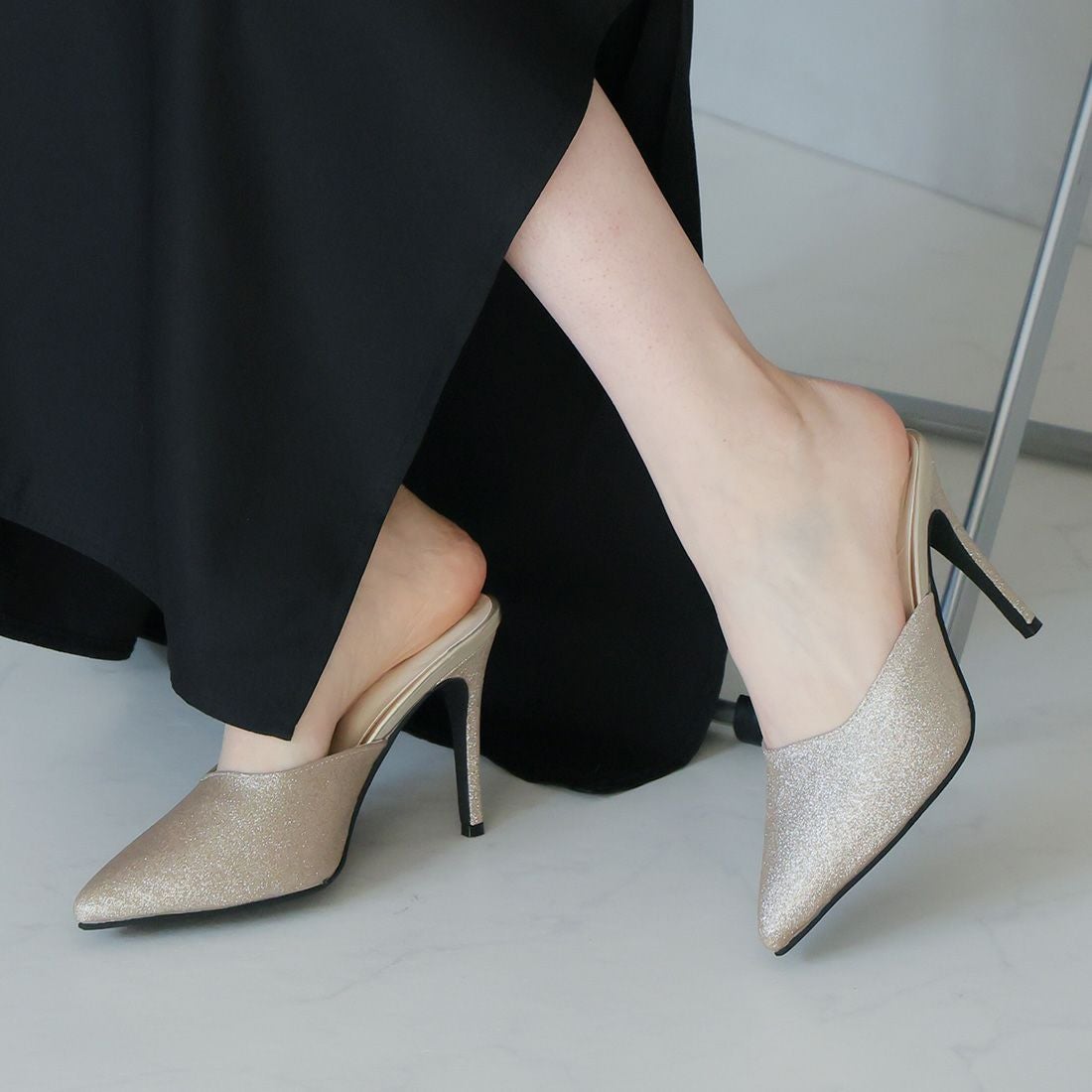 2026年春新色追加】ポインテッドトゥピンヒールミュール ｜靴
