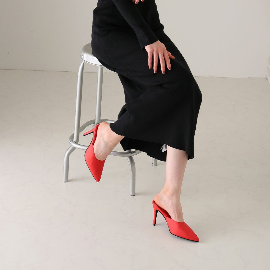 2026年春新色追加】ポインテッドトゥピンヒールミュール ｜靴