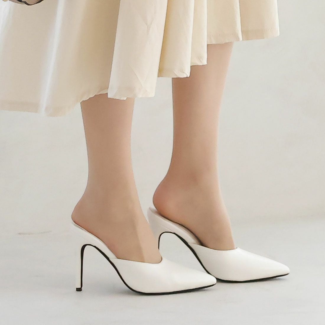 2026年春新色追加】ポインテッドトゥピンヒールミュール ｜靴