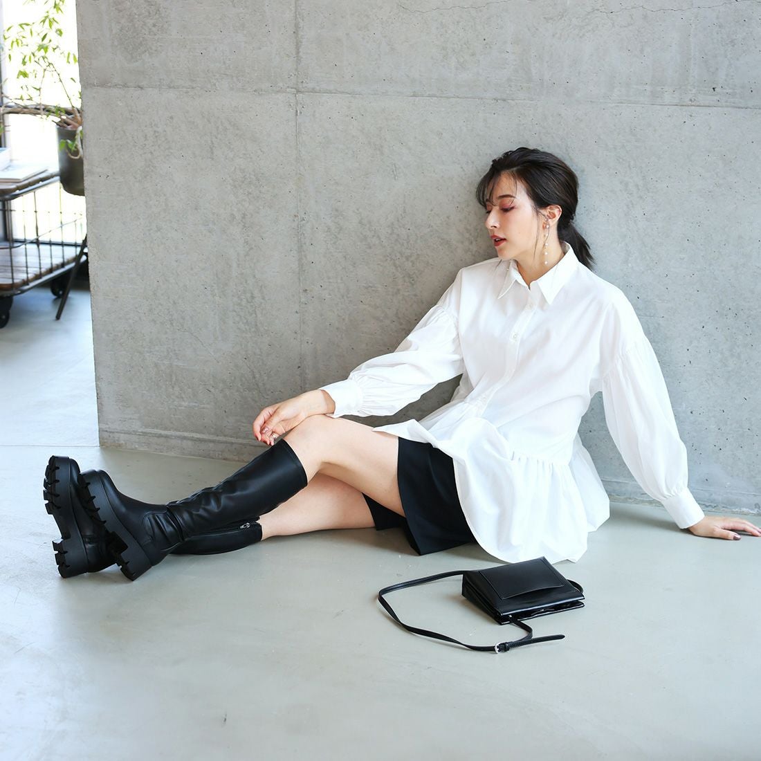 厚底ストレッチロングブーツ ｜靴・レディースシューズの通販なら