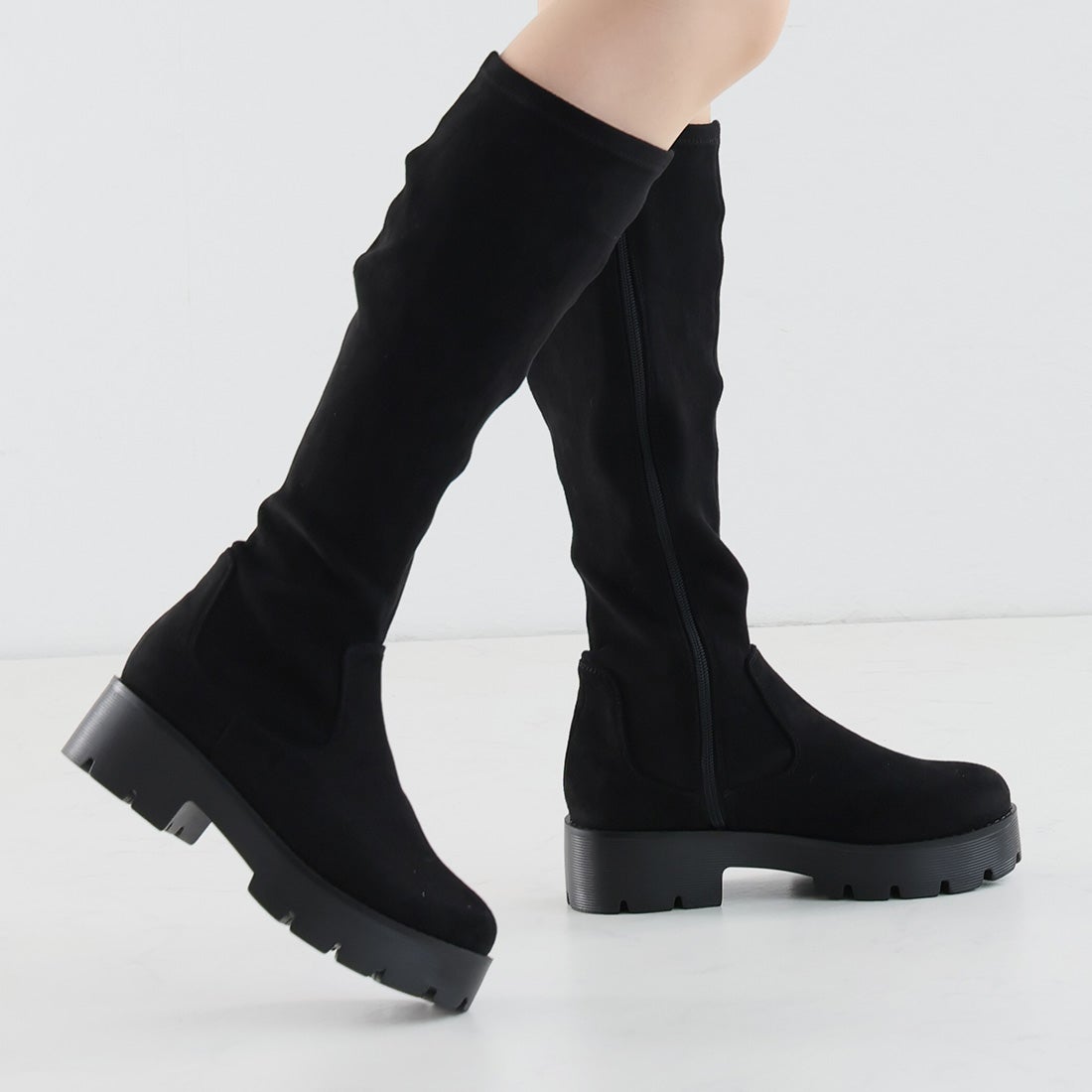 2026年秋冬再販】厚底ストレッチロングブーツ ｜靴・レディース