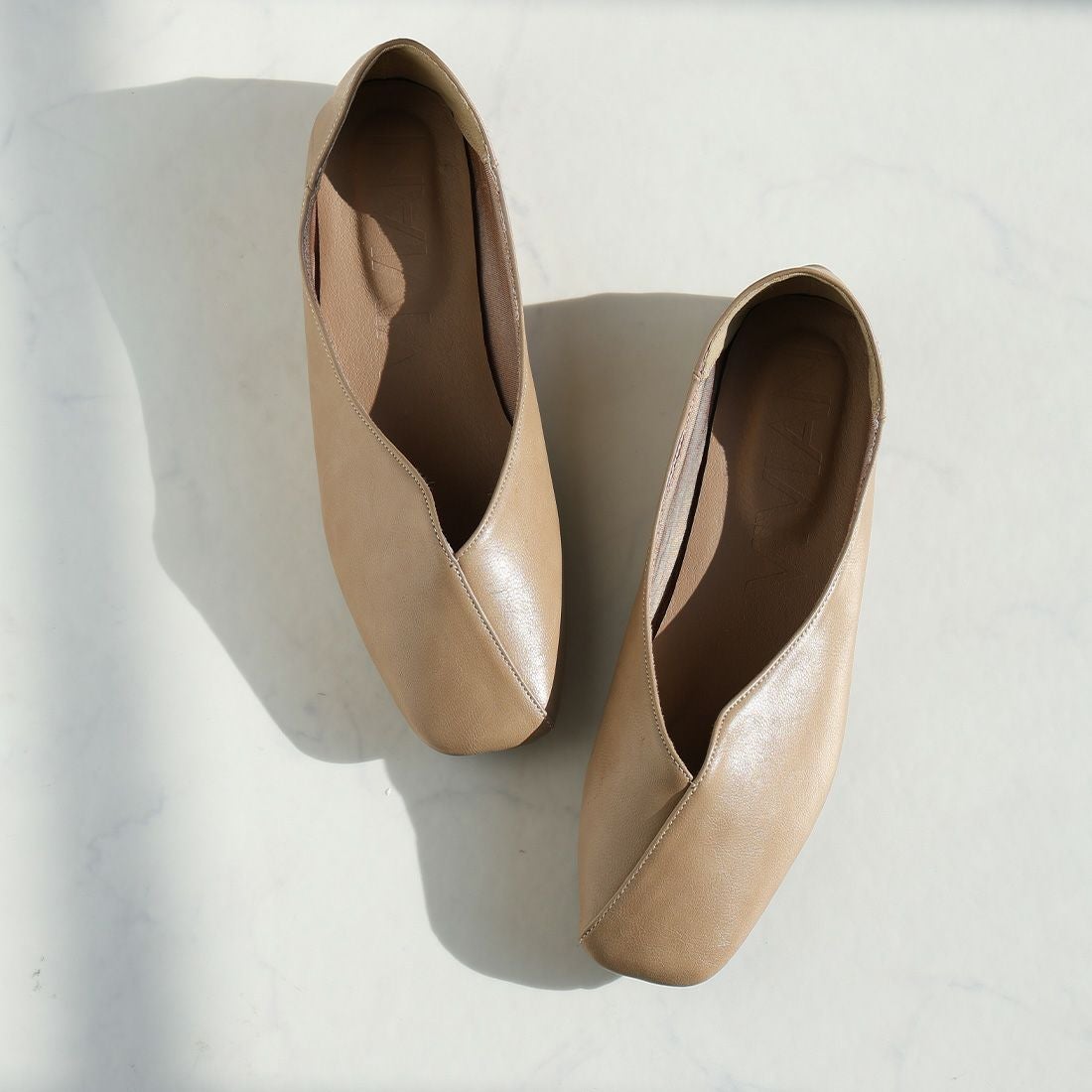 2026年春新色追加】スクエアトゥ切り替えデザインバブーシュ ｜靴