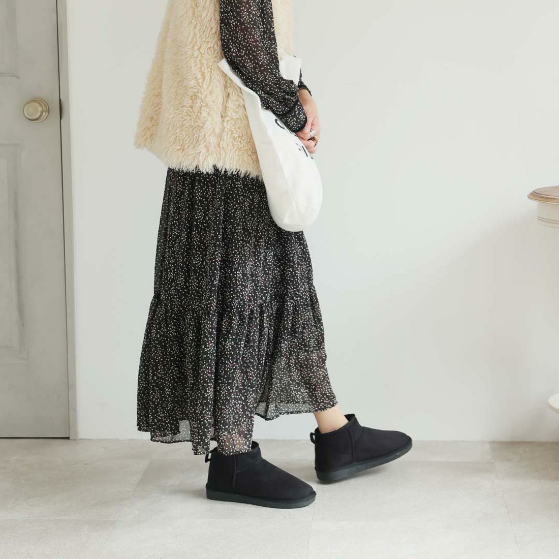 撥水ミニ丈ムートンブーツ ｜靴・レディースシューズの通販ならVIVIAN