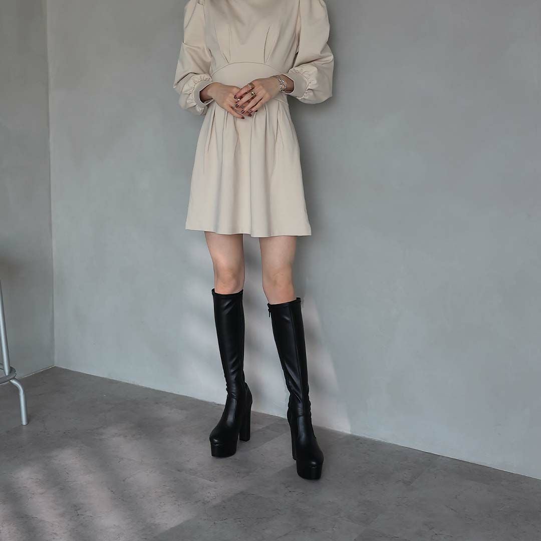 公式ストア/ZOZO限定】プラットフォームストレッチロングブーツ ｜靴