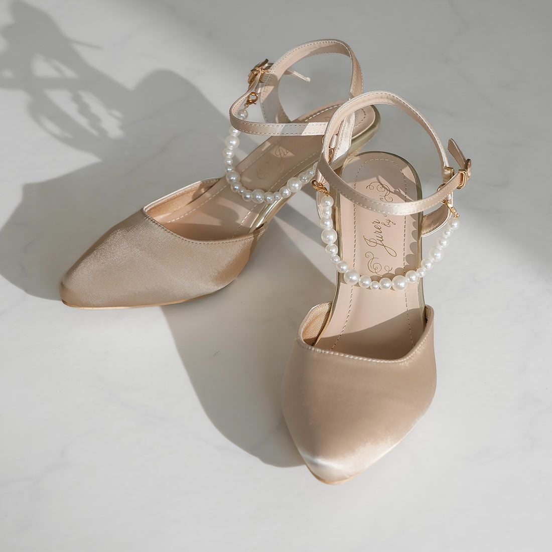 2WAYサテンパールストラップパンプス ｜靴・レディースシューズの通販