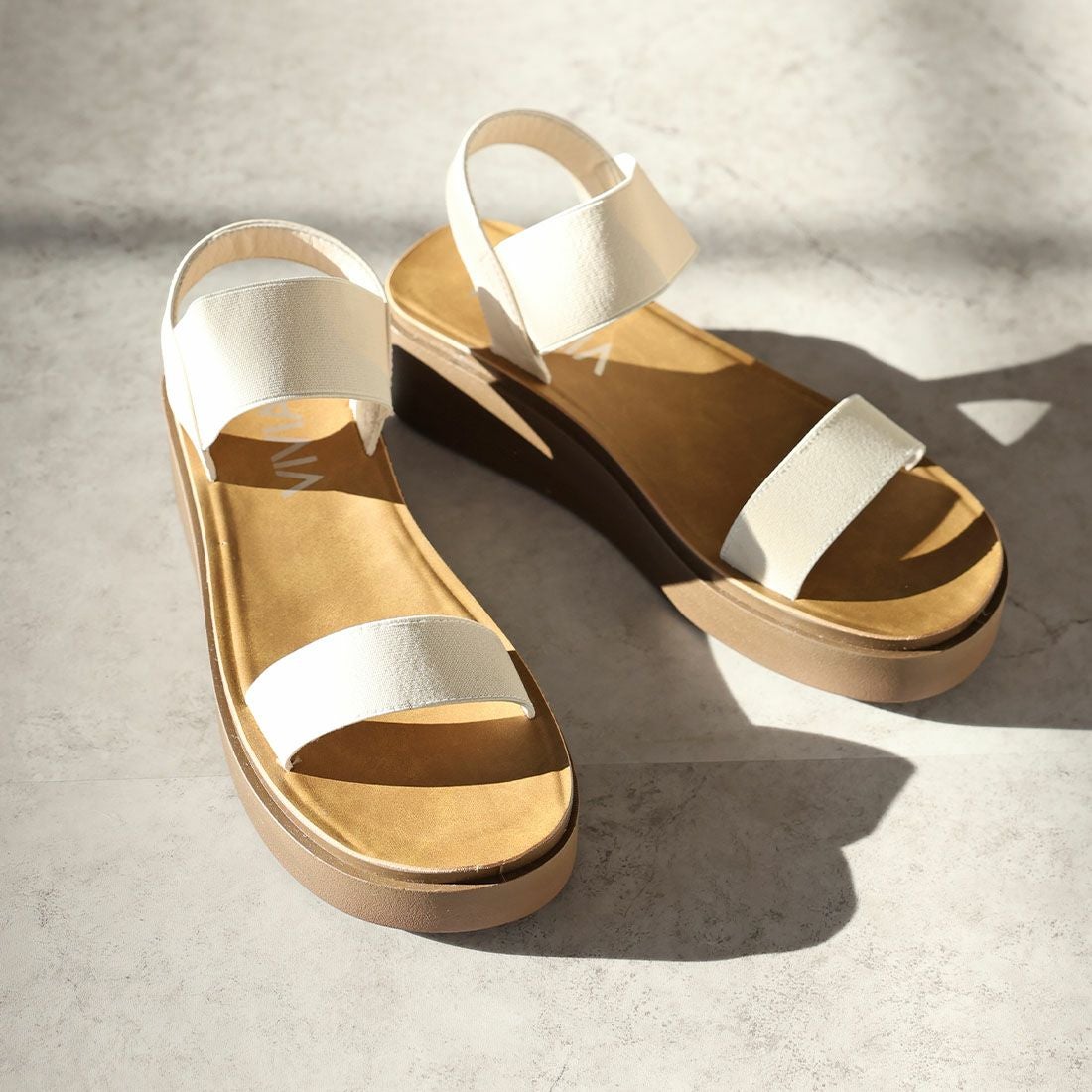 サッ！と履ける】厚底コンフォートバックバンドゴムサンダル ｜靴