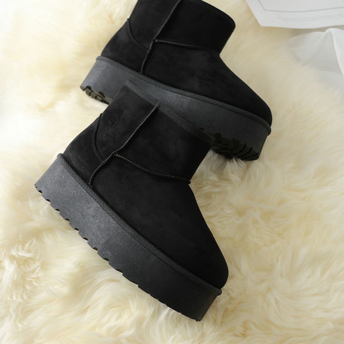 2025年新色追加】厚底ムートンブーツ ｜靴・レディースシューズの通販