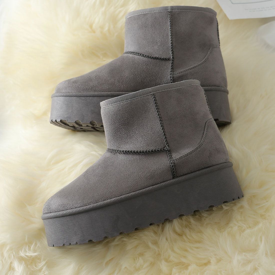 2025年新色追加】厚底ムートンブーツ ｜靴・レディースシューズの通販