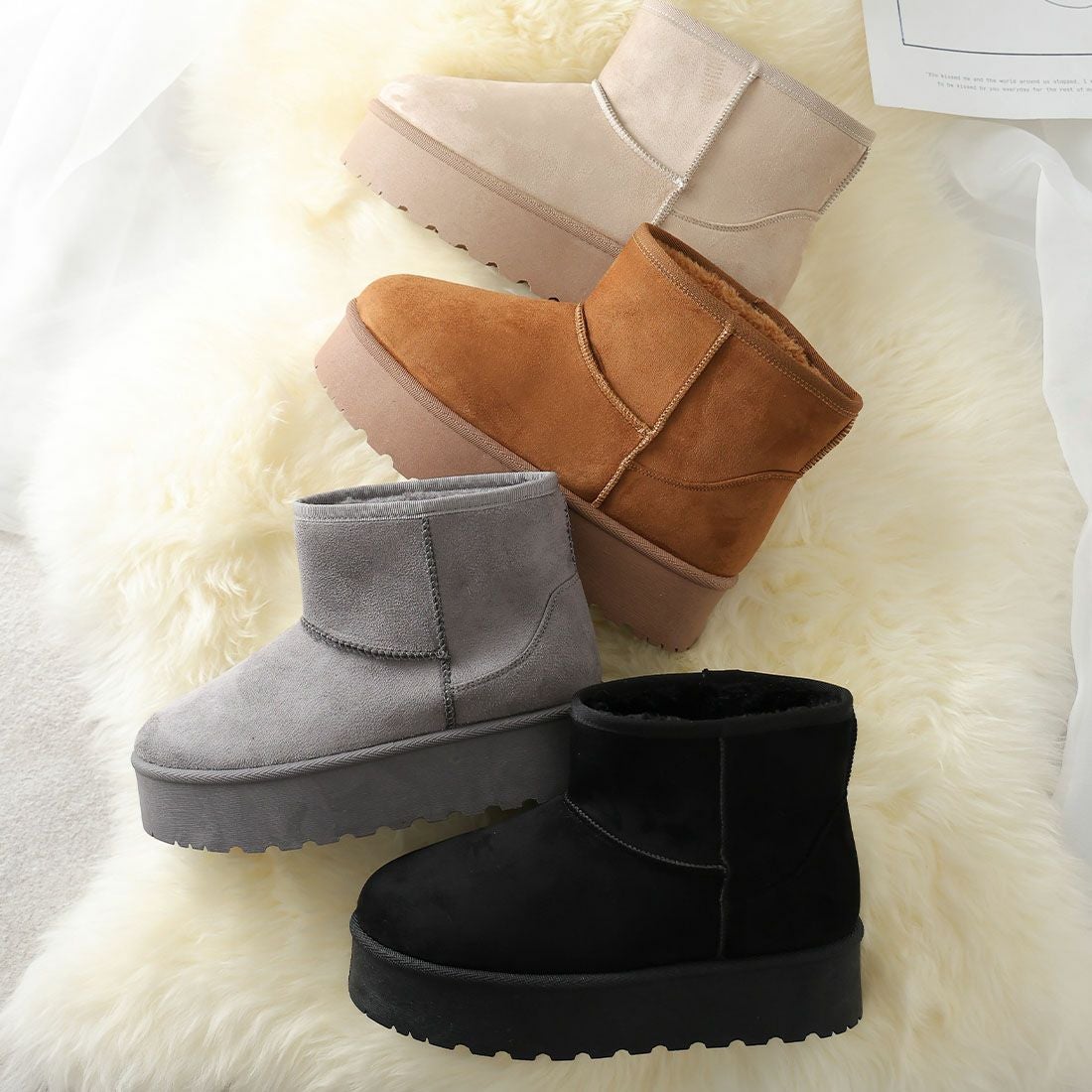 2025年新色追加】厚底ムートンブーツ ｜靴・レディースシューズの通販