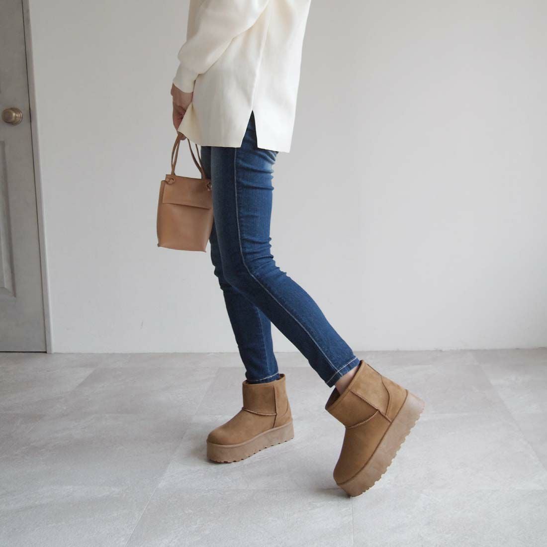 2025年新色追加】厚底ムートンブーツ ｜靴・レディースシューズの通販