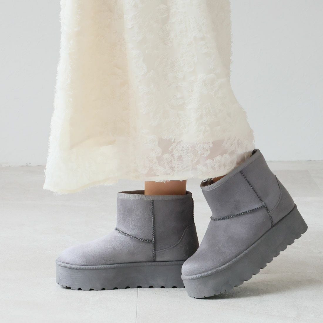 2025年新色追加】厚底ムートンブーツ ｜靴・レディースシューズの通販