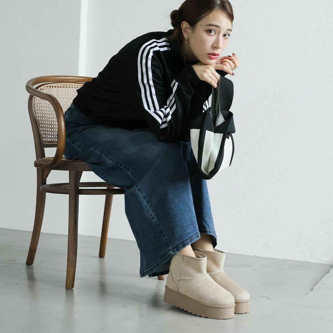 2025年新色追加】厚底ムートンブーツ ｜靴・レディースシューズの通販