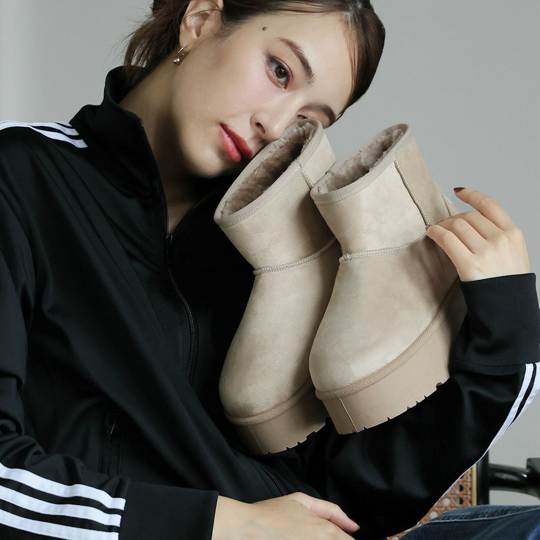 2025年新色追加】厚底ムートンブーツ ｜靴・レディースシューズの通販