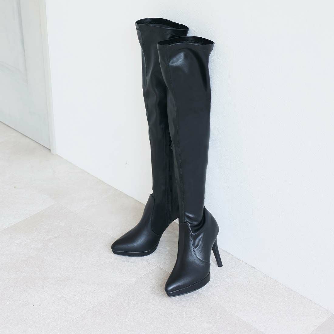 公式ストア/ZOZO限定】ポインテッドトゥプラットフォームストレッチ