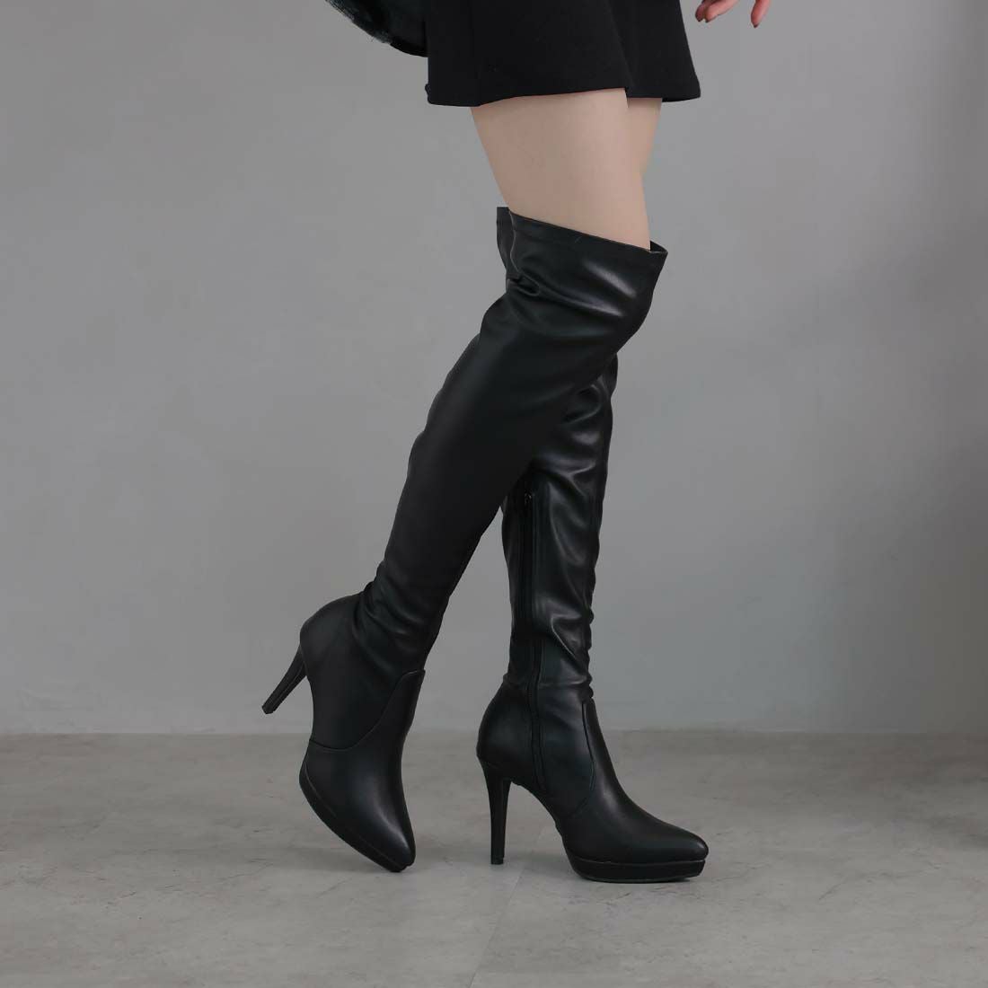 公式ストア/ZOZO限定】ポインテッドトゥプラットフォームストレッチ