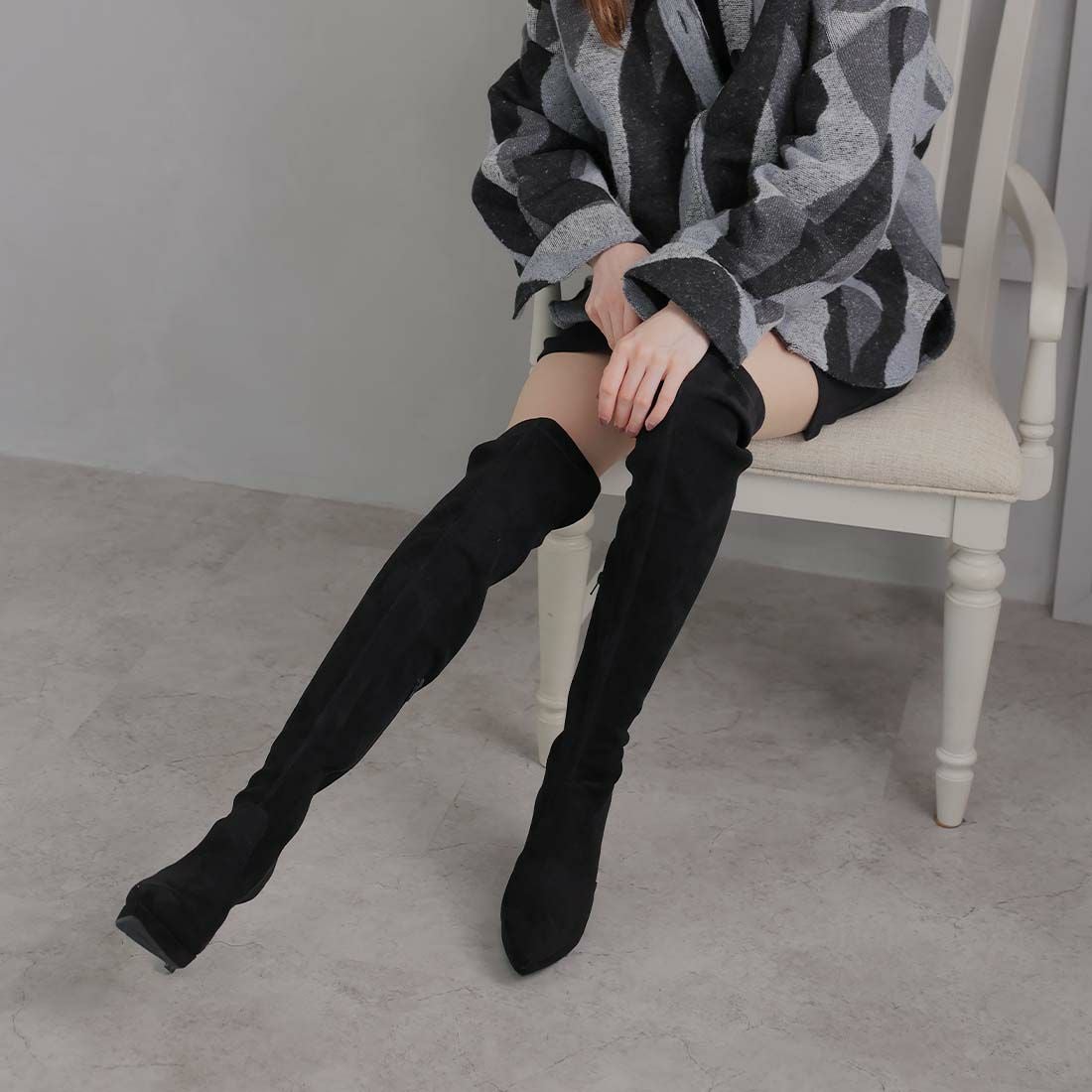 公式ストア/ZOZO限定】ポインテッドトゥプラットフォームストレッチ