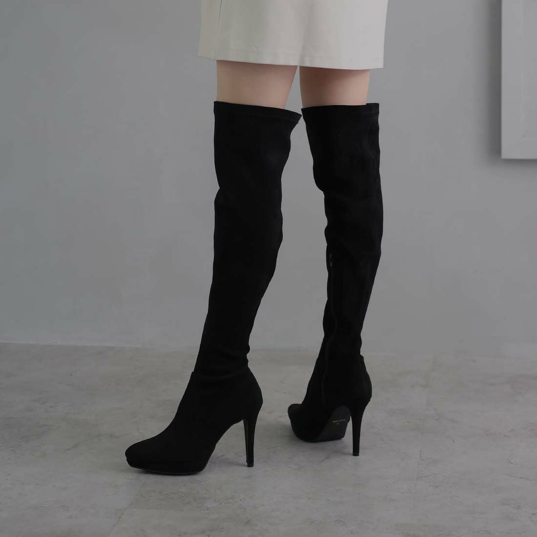 公式ストア/ZOZO限定】ポインテッドトゥプラットフォームストレッチ