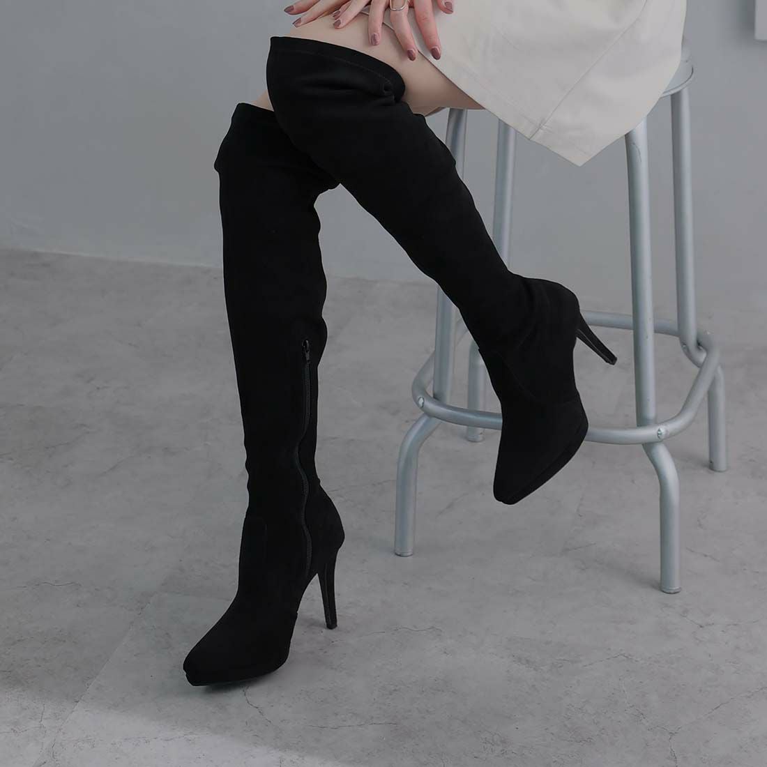 公式ストア/ZOZO限定】ポインテッドトゥプラットフォームストレッチ