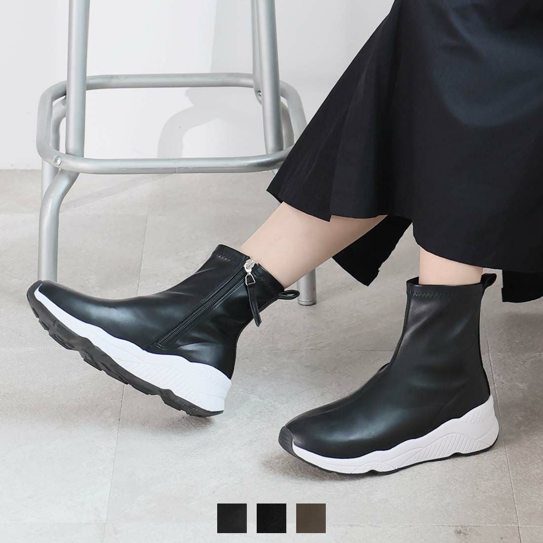 ストレッチスニーカーブーツ ｜靴・レディースシューズの通販なら