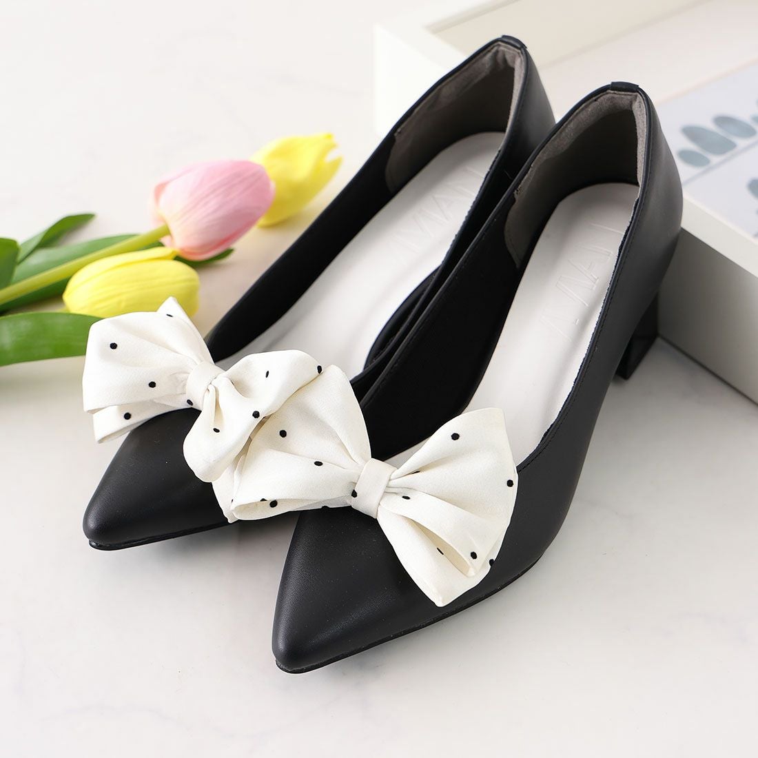 2026年春新色追加】リボンポインテッドトゥパンプス ｜靴・レディース