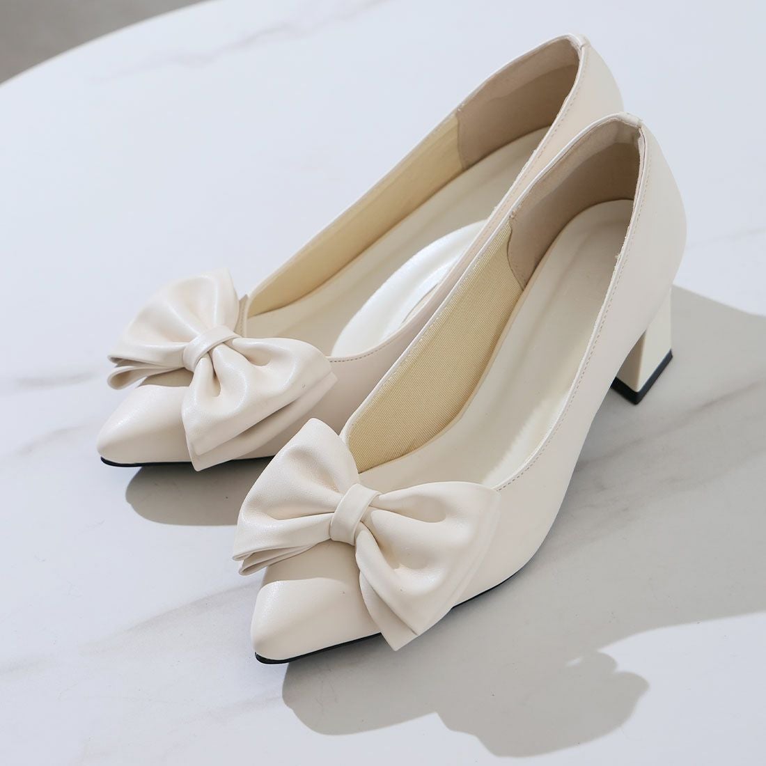 2026年春新色追加】リボンポインテッドトゥパンプス ｜靴・レディース