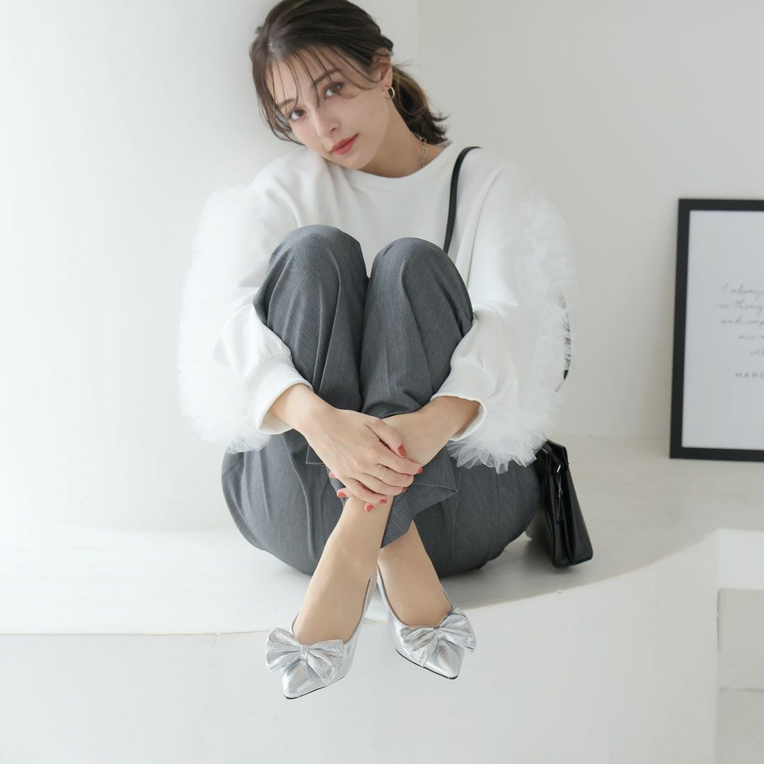 2026年春新色追加】リボンポインテッドトゥパンプス ｜靴・レディース