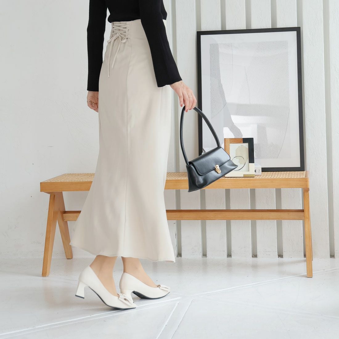 2026年春新色追加】リボンポインテッドトゥパンプス ｜靴・レディース