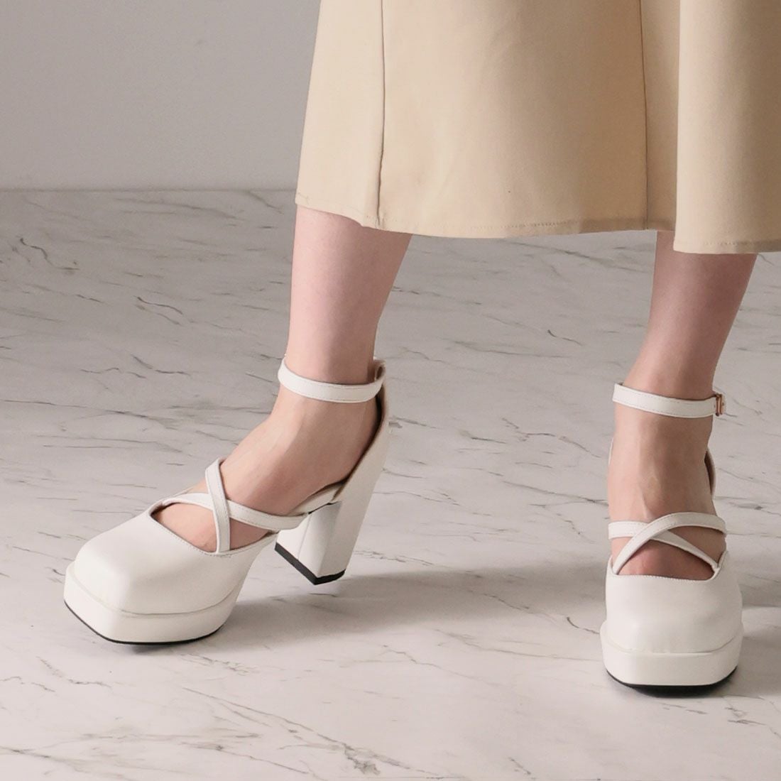 2026年春再販】【公式ストア/ZOZO限定】厚底プラットフォームクロス