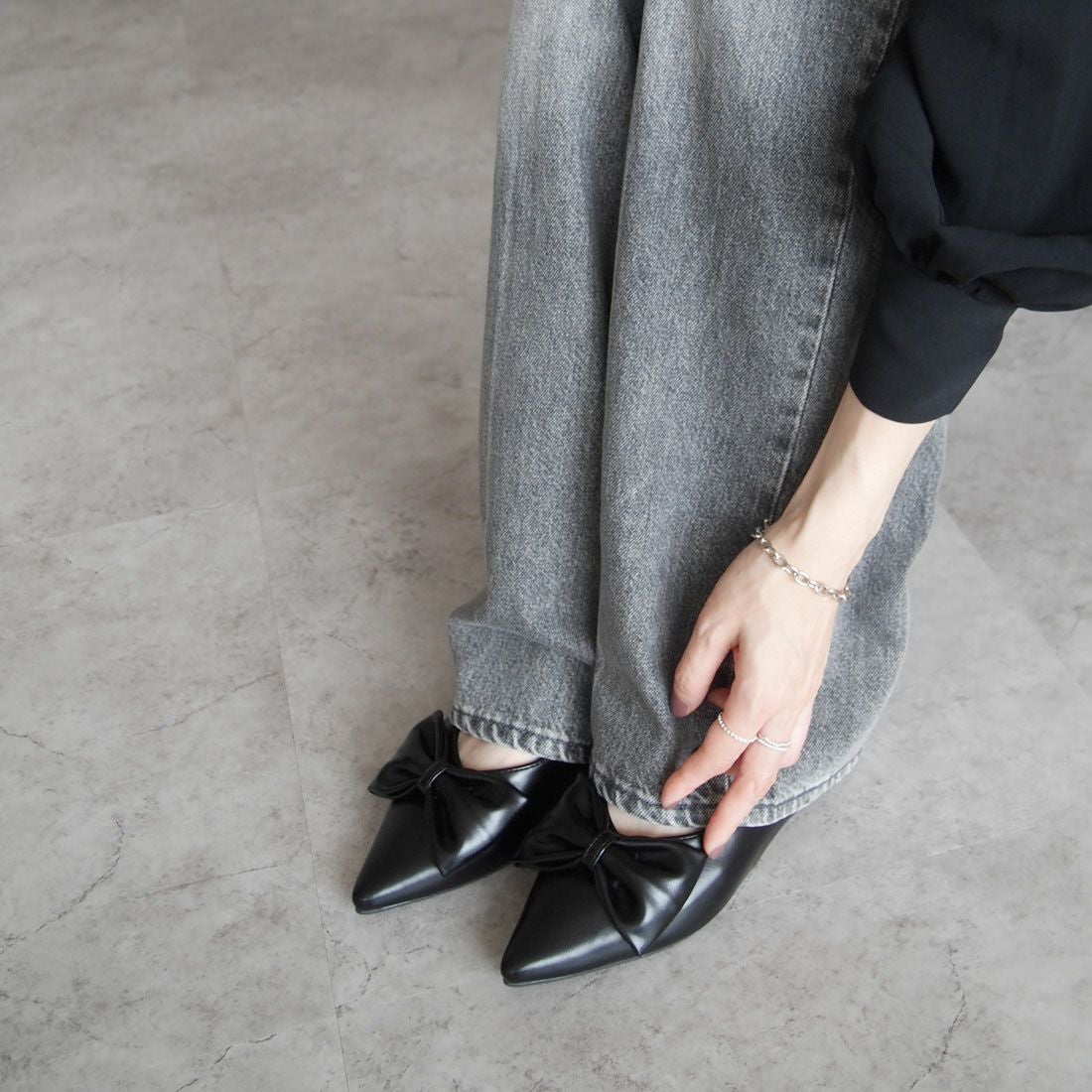 新色追加】【公式ストア/ZOZO限定】ポインテッドトゥリボンバック