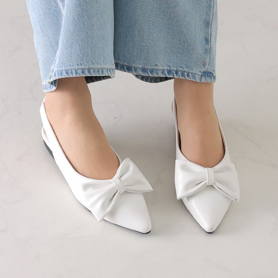 新色追加】【公式ストア/ZOZO限定】ポインテッドトゥリボンバック