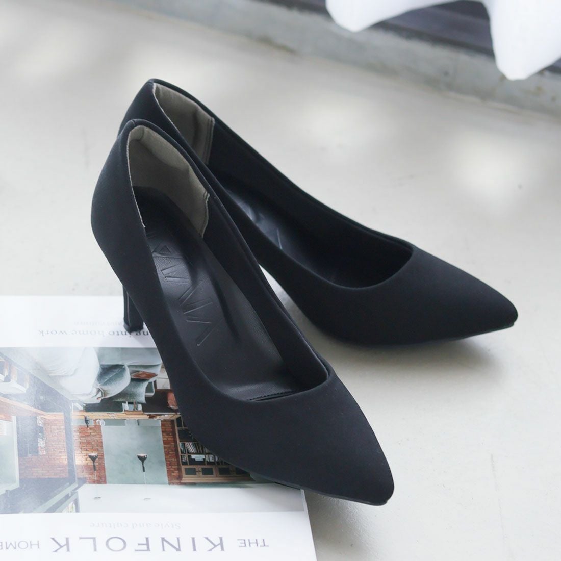 履き心地やみつき感激】ポインテッドトゥ7cmヒール感激パンプス ｜靴