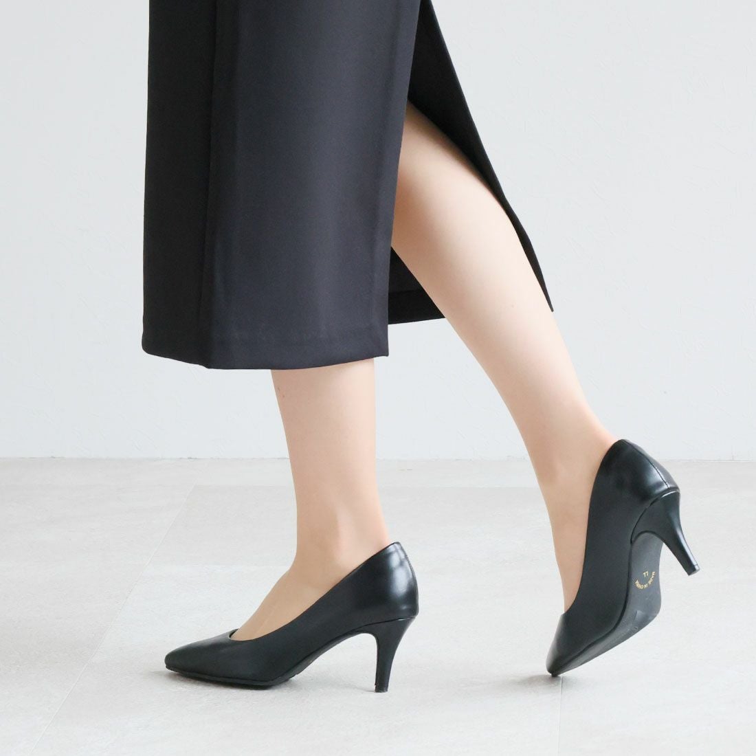 履き心地やみつき感激】ポインテッドトゥ7cmヒール感激パンプス ｜靴