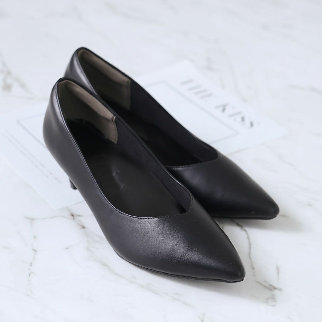 履き心地やみつき感激】ポインテッドトゥ5cmヒール感激パンプス ｜靴