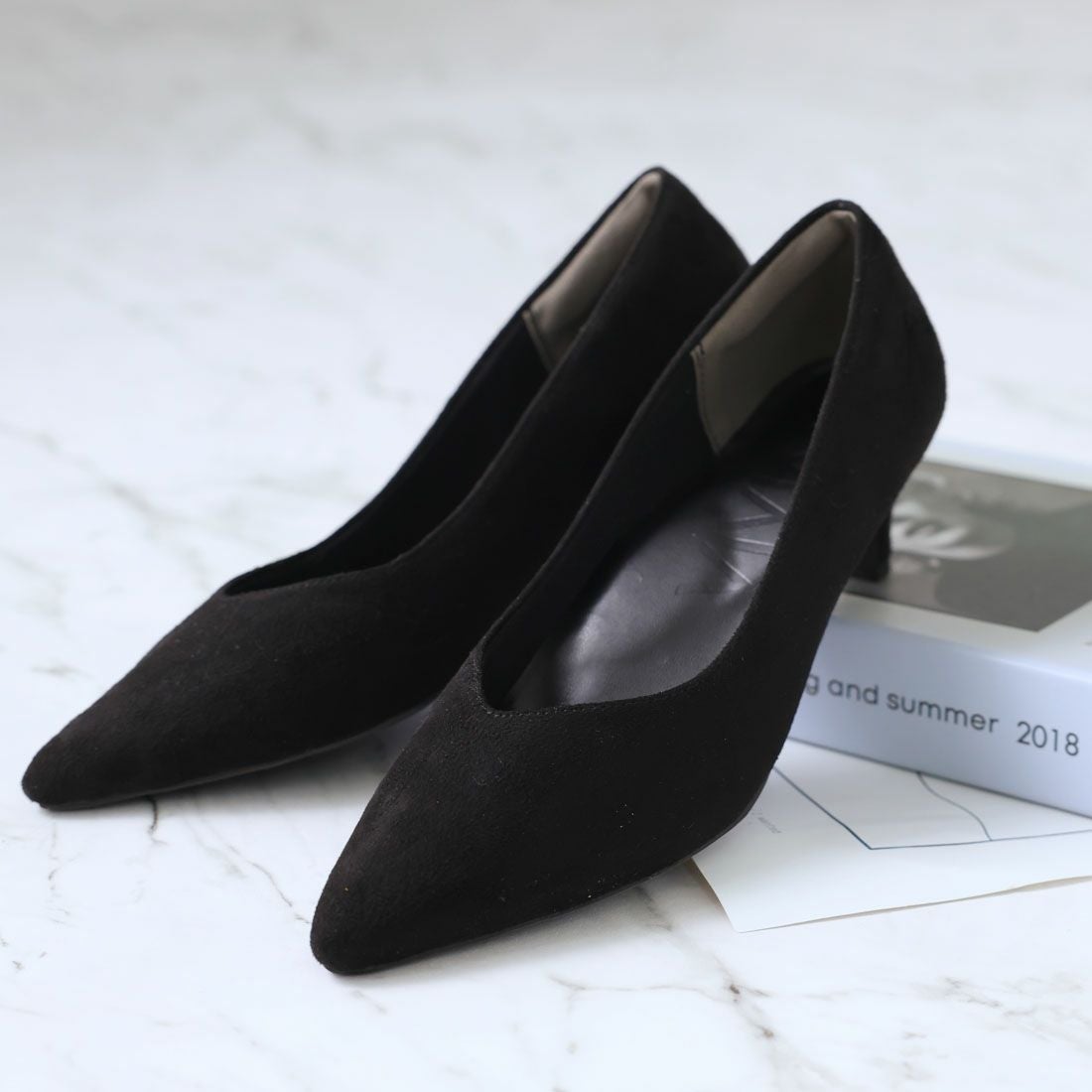 履き心地やみつき感激】ポインテッドトゥ5cmヒール感激パンプス ｜靴