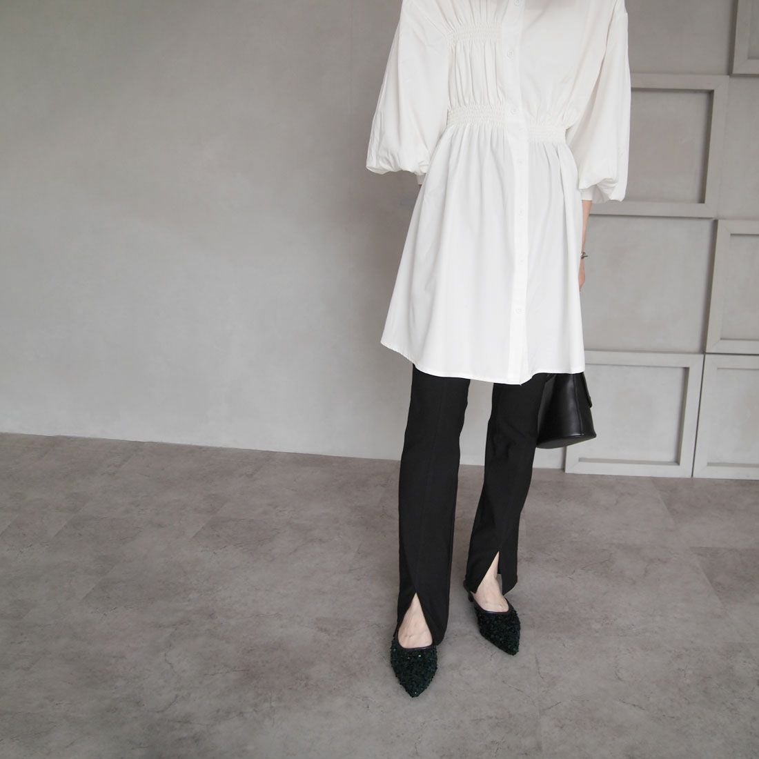 ポインテッドトゥスパンコールミュール ｜靴・レディースシューズの