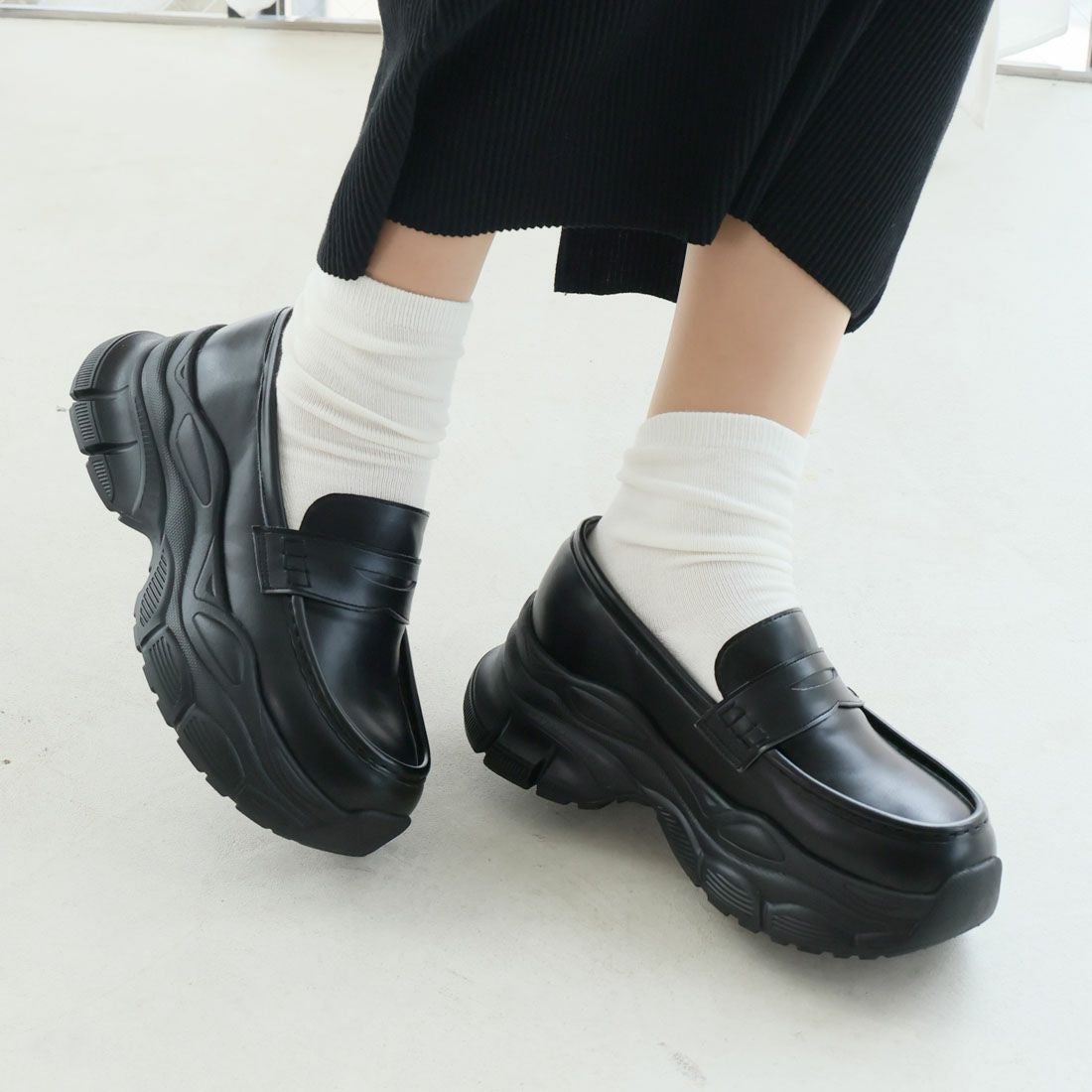 2026年春再販】厚底スニーカーローファー ｜靴・レディースシューズの