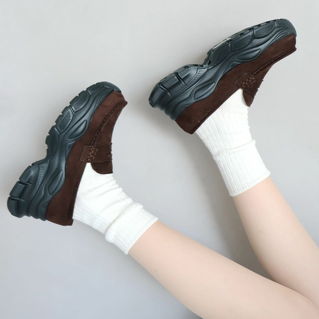 2026年春再販】厚底スニーカーローファー ｜靴・レディースシューズの