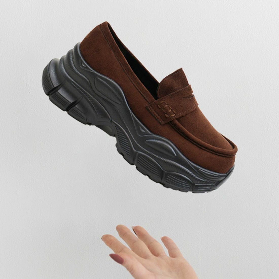 2026年春再販】厚底スニーカーローファー ｜靴・レディースシューズの