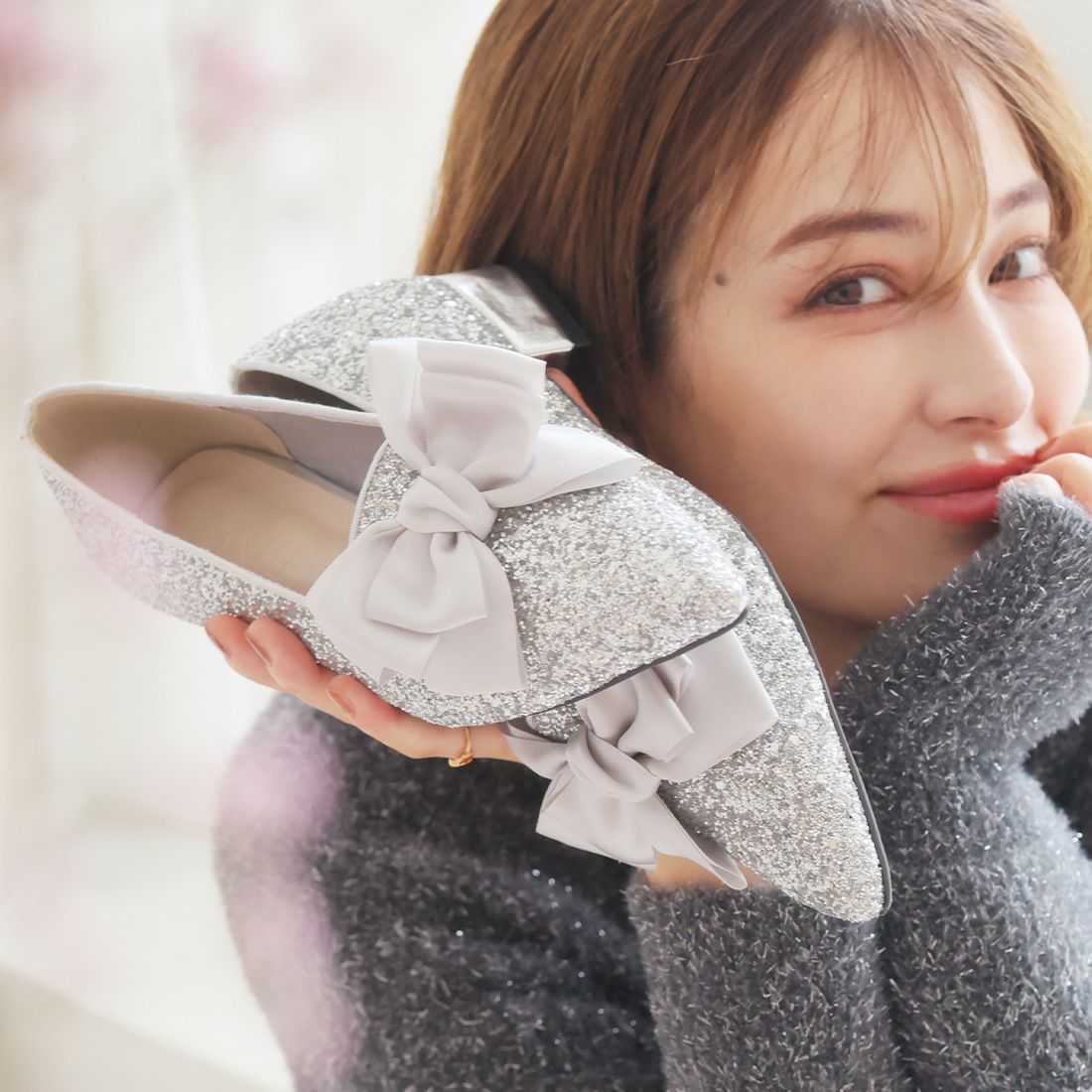 2026年春再販】ポインテッドトゥ7cmキレイめパンプスポインテッドトゥ