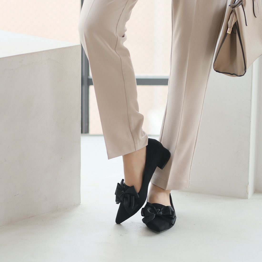 2026年春再販】ポインテッドトゥ7cmキレイめパンプスポインテッドトゥ