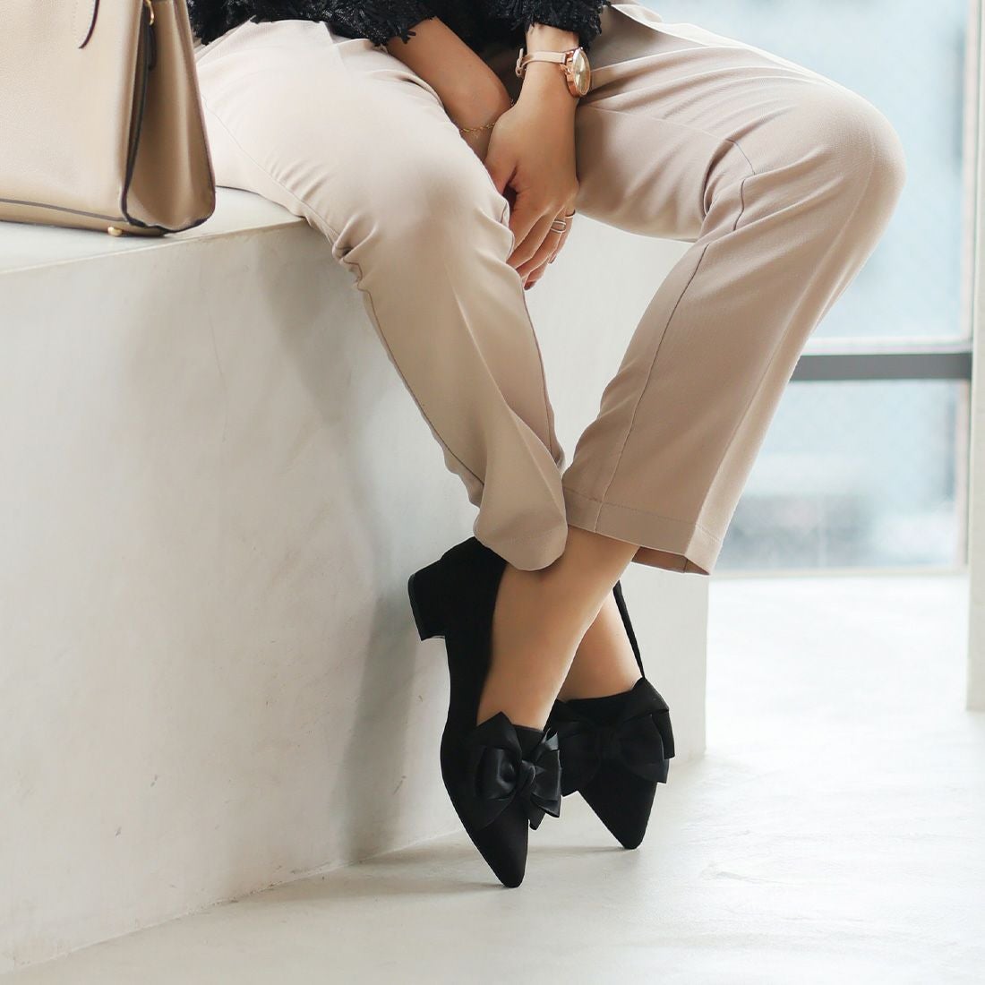 2026年春再販】ポインテッドトゥ7cmキレイめパンプスポインテッドトゥ